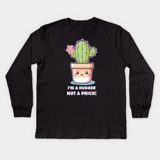 Cute Kawaii Cactus Design Kids Long Sleeve T-Shirt